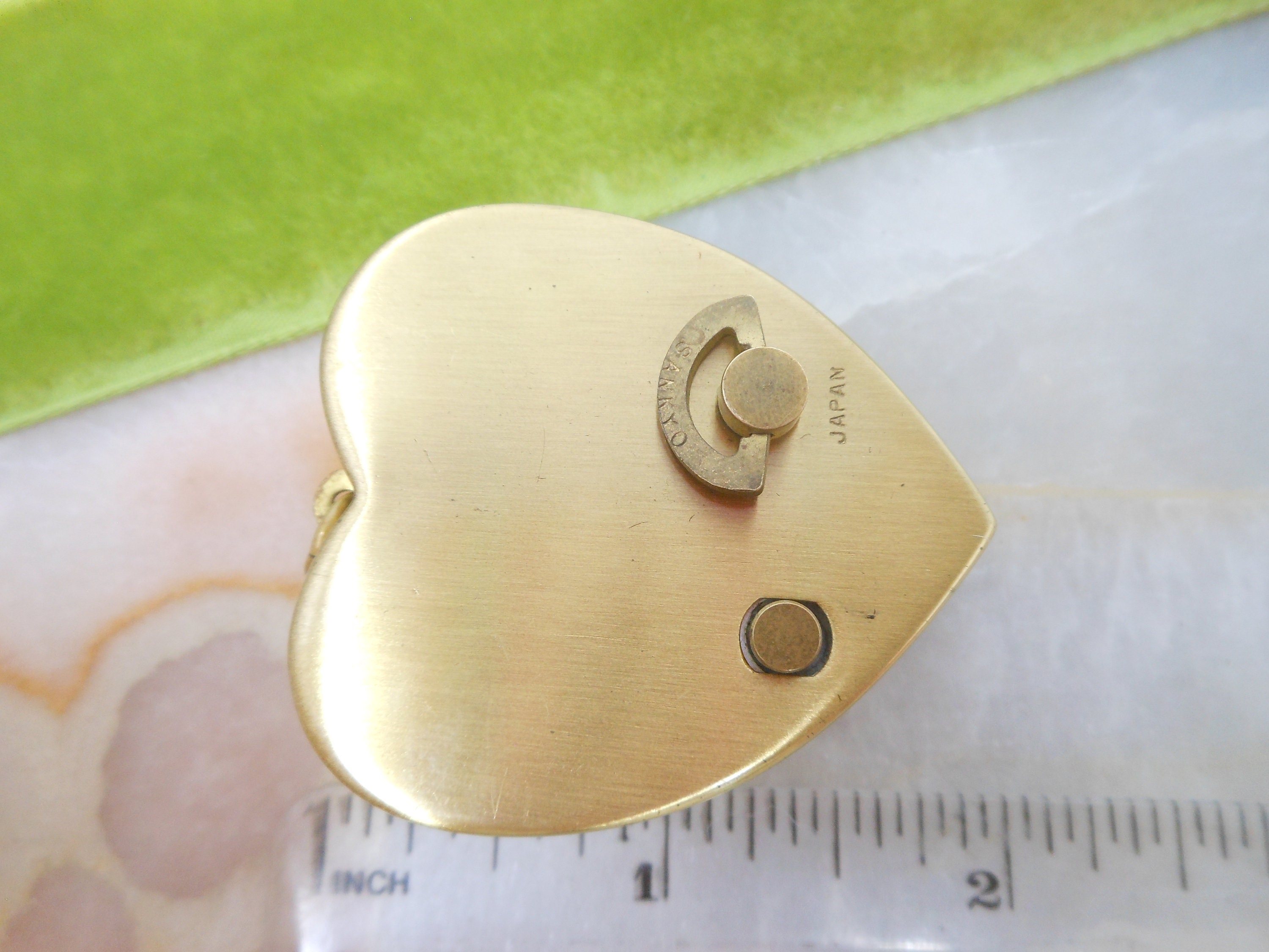 Vintage Miniature Music Box Charm Chunky Pendant Heart SANKYO Etsy