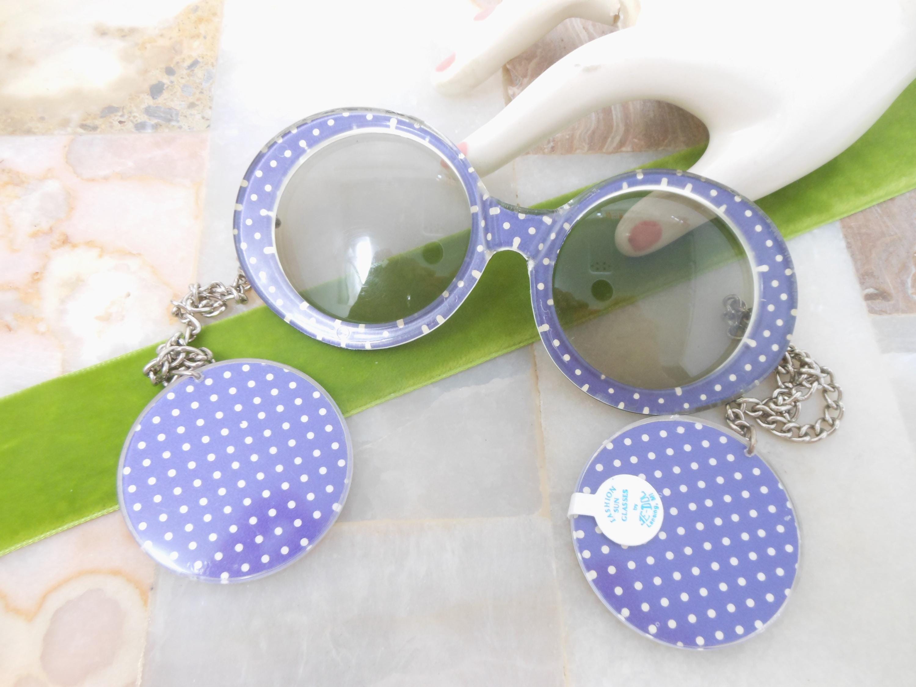 Vintage Mod JE-DOL Sunglasses Pendant Earrings Plastic Chain  display picture 3