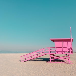 Digital Download - El Segundo California Pink Lifeguard Tower Photo