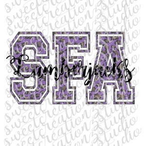 SFA (Stephen F. Austin) Lumberjacks (leopard) PNG digital file download for print, sublimation, screen print, etc.