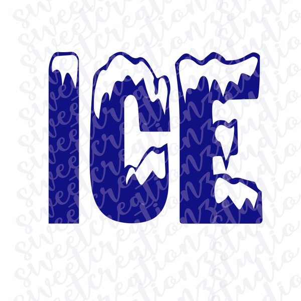 ICE design - PNG digital file download for print, sublimation, screen print, etc.