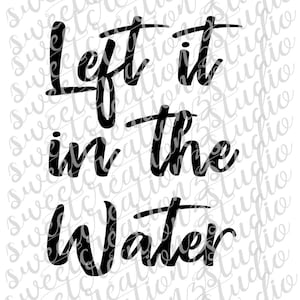 Links in het Water Design - svg, png, silhouet, cameo, cricut