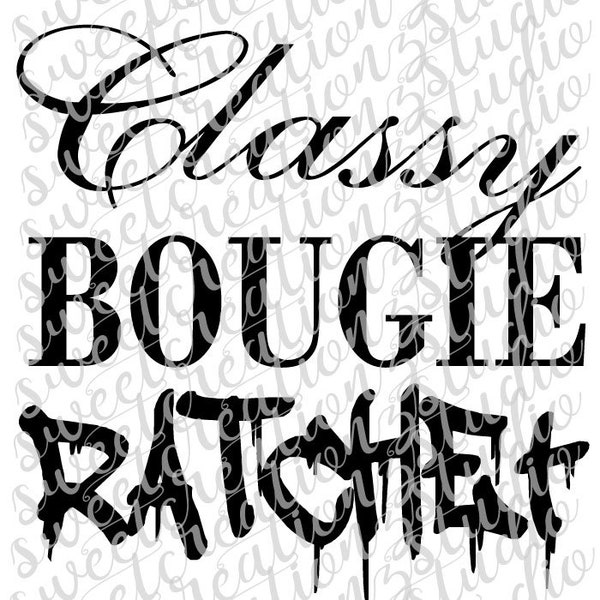 Classy Bougie Ratchet - svg, png, silhouette, cameo, cricut