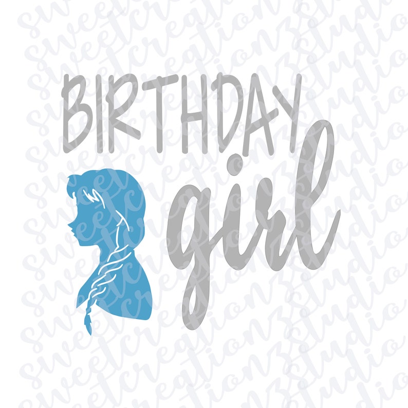 Svg Frozen S Anna Birthday Girl Design With Personalized Back Cricut Png Cameo Silhouette Clip Art Art Collectibles