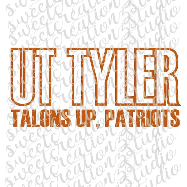 UT Tyler - Talons Up, Patriots design - svg, png, silhouette, cameo, cricut