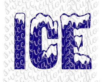 ICE design - PNG digitaler Dateidownload für Druck, Sublimation, Siebdruck usw.
