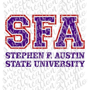 SFA (Stephen F. Austin) design - svg, png, silhouette, cameo, cricut