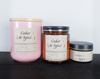 All-natural beeswax blends with coconut & soy candles | Scented Candle | Dye Free Candles | Hand poured candle