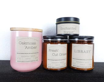 All-natural beeswax blends with coconut & soy candles | Scented Candle | Dye Free Candles | Hand poured candle | essential oil blends