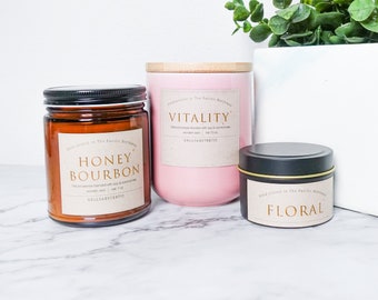 All-natural beeswax blends with coconut & soy candles | Scented Candle | Dye Free Candles | Hand poured candle | essential oil blends