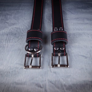 2 Piece Leather Bondage Straps Set / Bondage Belts image 1