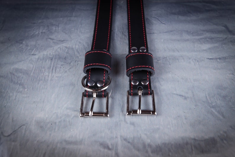 2 Piece Leather Bondage Straps Set / Bondage Belts image 1