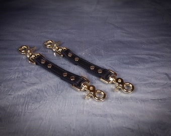 8" Bondage Connector Straps / Brass Hardware