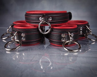 Conjunto de collar y esposas bondage
