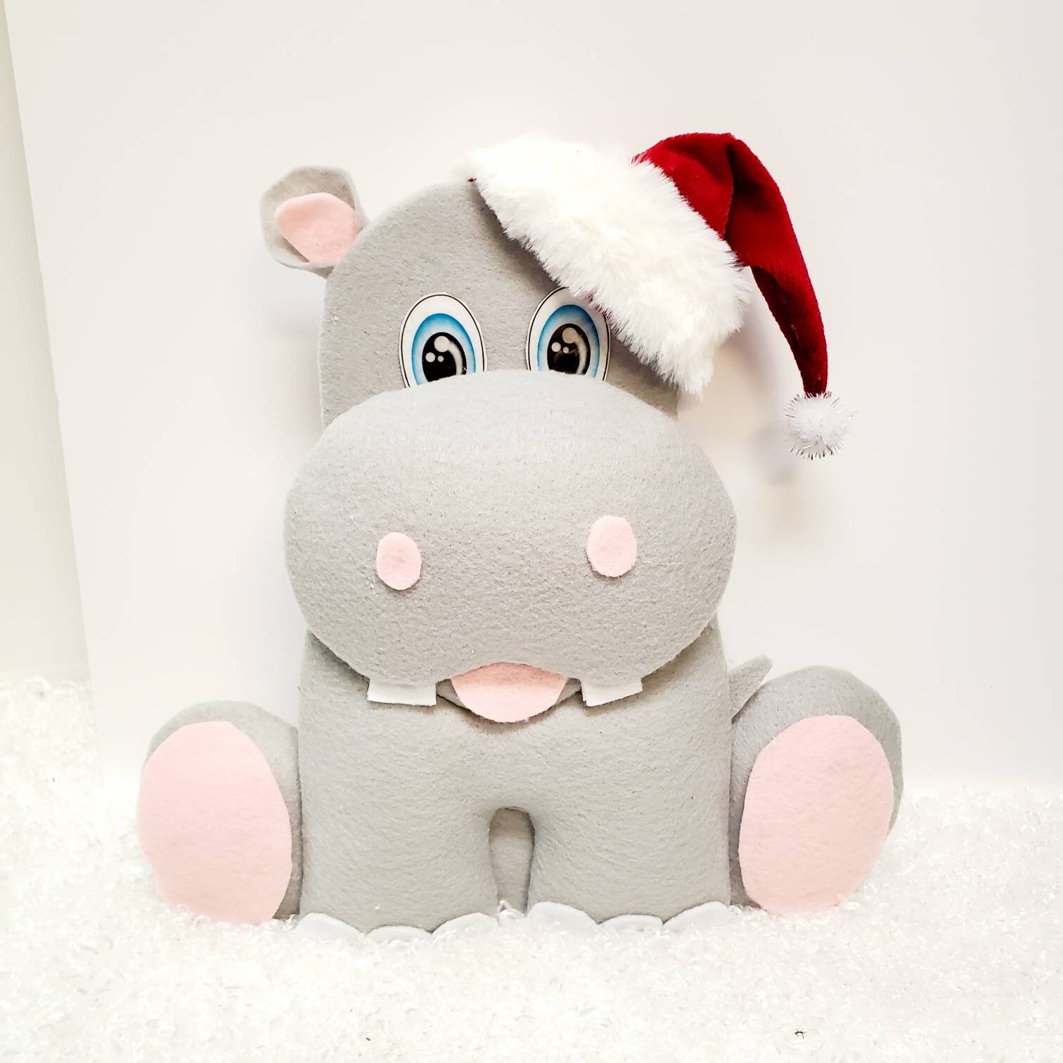 singing christmas hippo plush