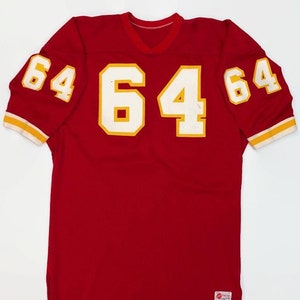 Kansas City Chiefs Rance Ollison Game Worn Authentic NFL Russell Southern Football Jersey Size 52 Circa 1970s