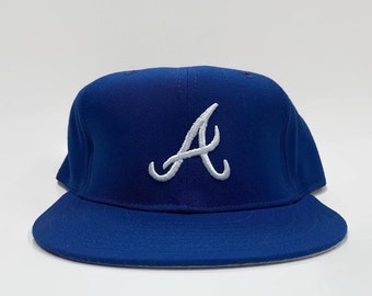 Atlanta Braves MLB New Era Major League Baseball Fitted Hat Size 7 1/4 Circa 1980s