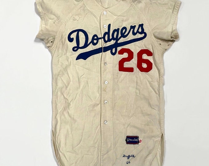 Los Angeles Dodger Derrell Griffith Spalding Major League Baseball Jersey Size 40 Medium Circa 1964