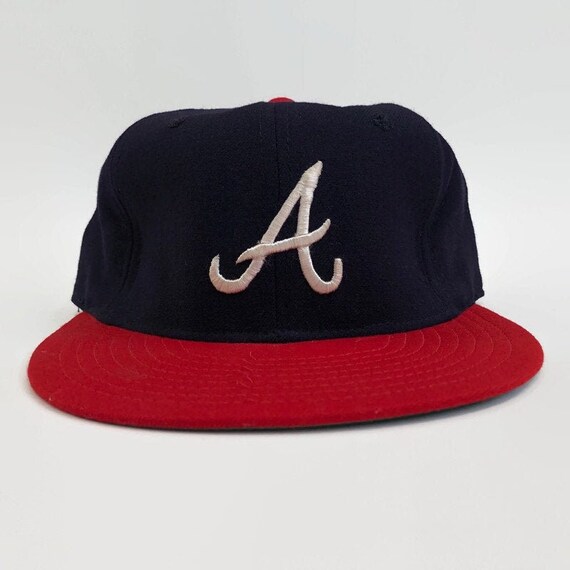 New Era Atlanta Braves White on Red Fitted Hat 7 1/8