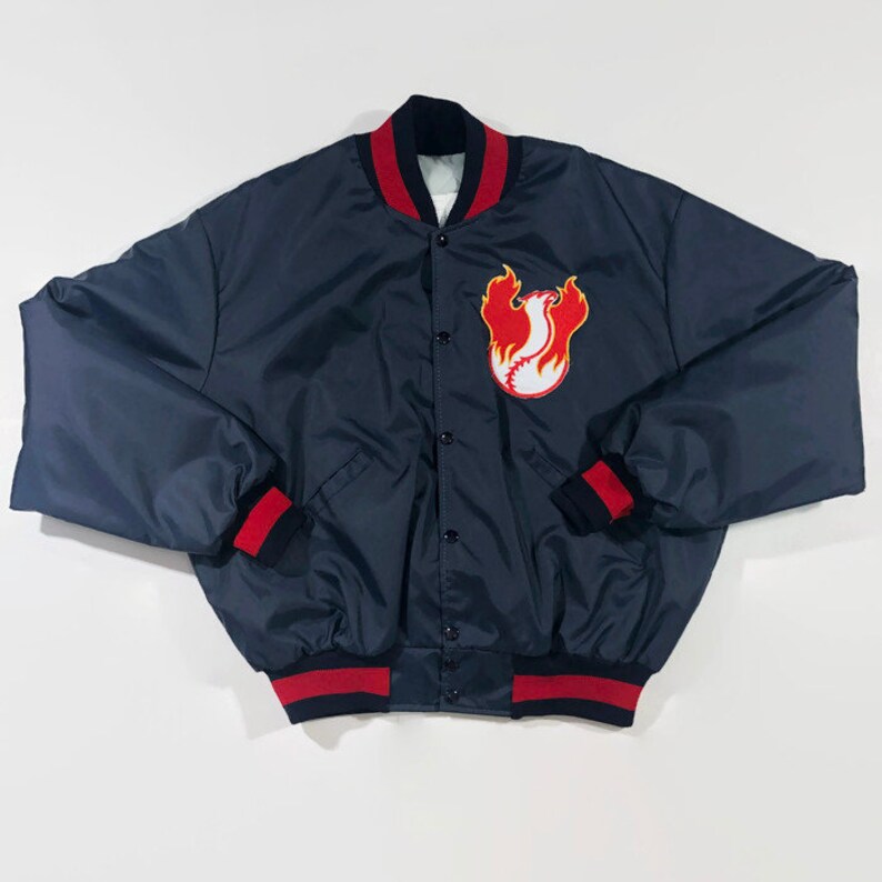 Phoenix Firebirds Authentic Game Issued MiLB Delong Satin Baseball Jacket Size Extra Large Circa 1990s