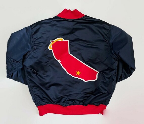 80s Los Angeles Angels Red Satin Jacket Men's XS 