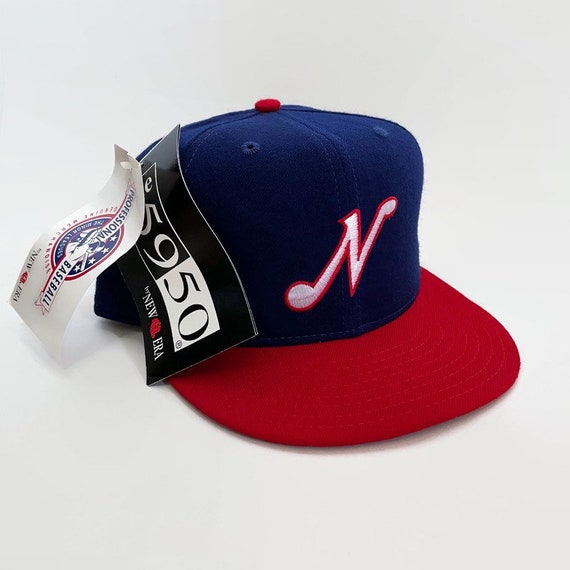 Nashville Sounds Milb Class AAA Pacific Coast League New Era Fitted  Baseball Hat Size 7 1/2 Circa 1990s 