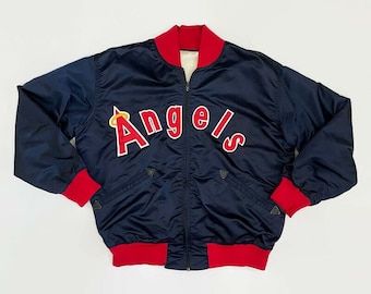 California Angels Authentic Rawlings Game Issued MLB Satin Baseball Jacket  Size 42 Medium Circa 1980s