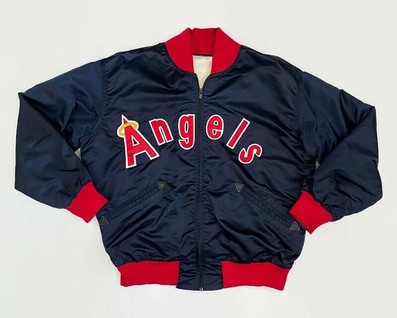 80s Los Angeles Angels Red Satin Jacket Men's XS 