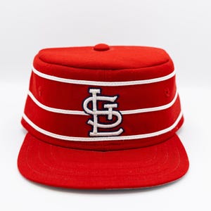 St. Louis Cardinals Authentic MLB New Era Pill Box Fitted Baseball Hat Size 7 1/4 Circa 1970s-1980s