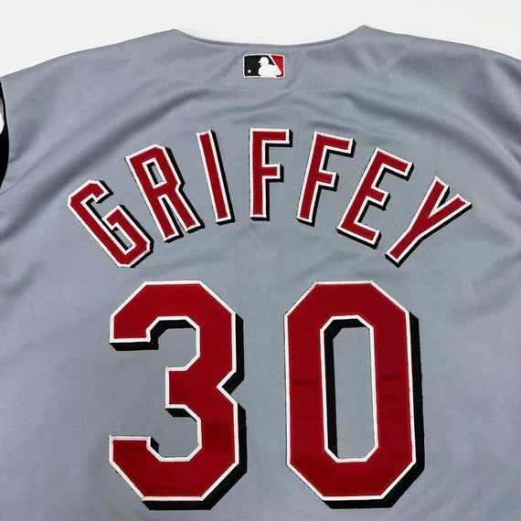 Men's Cincinnati Reds Ken Griffey Jr. Mitchell & Ness Red Cooperstown  Collection Mesh Batting Practice Button-Up Jersey