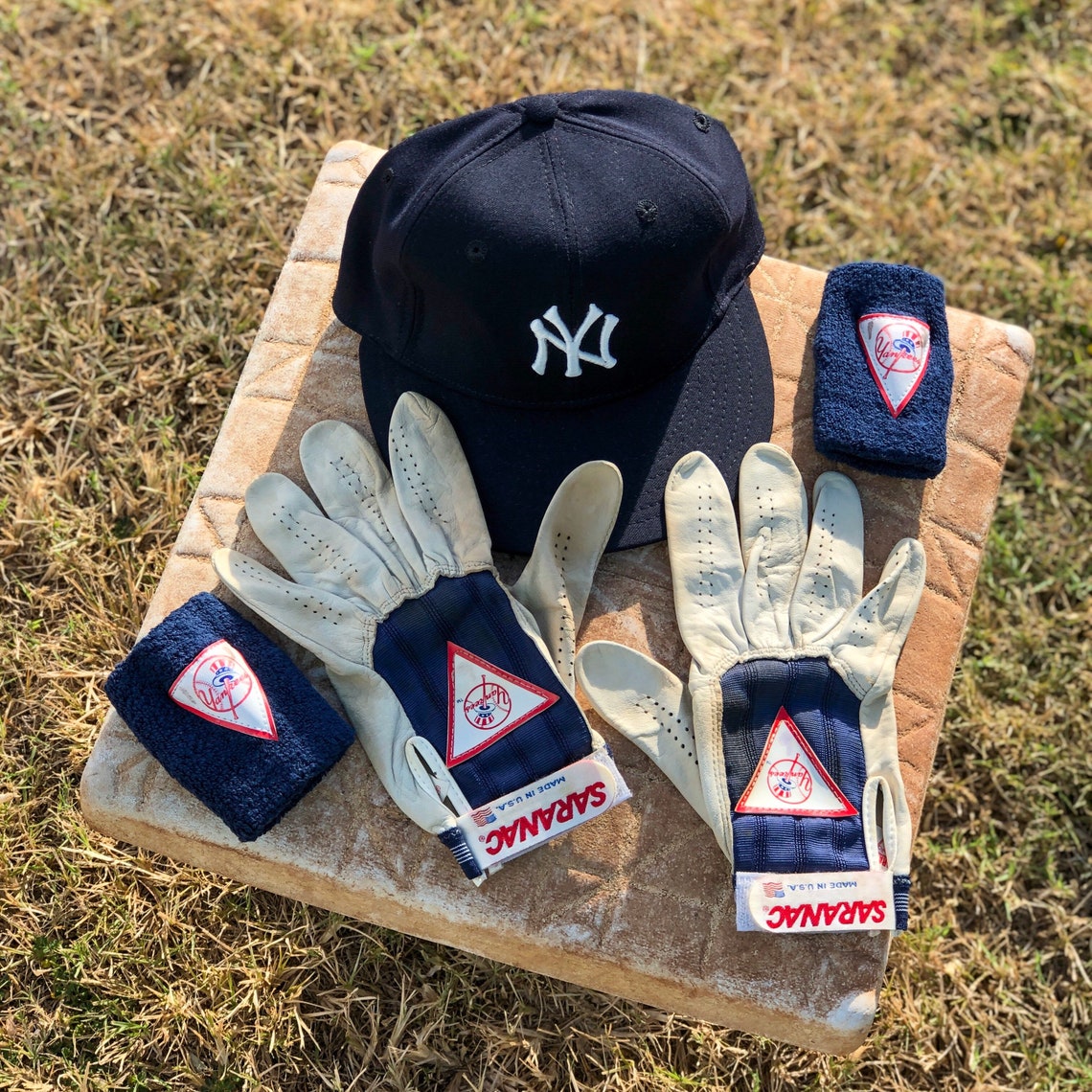 New York Yankees Saranac Game Used Batting Gloves and Etsy