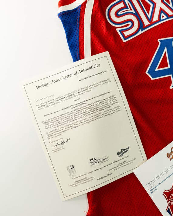 1995-96 Jerry Stackhouse Game-used Rookie Year Philadelphia 76ers