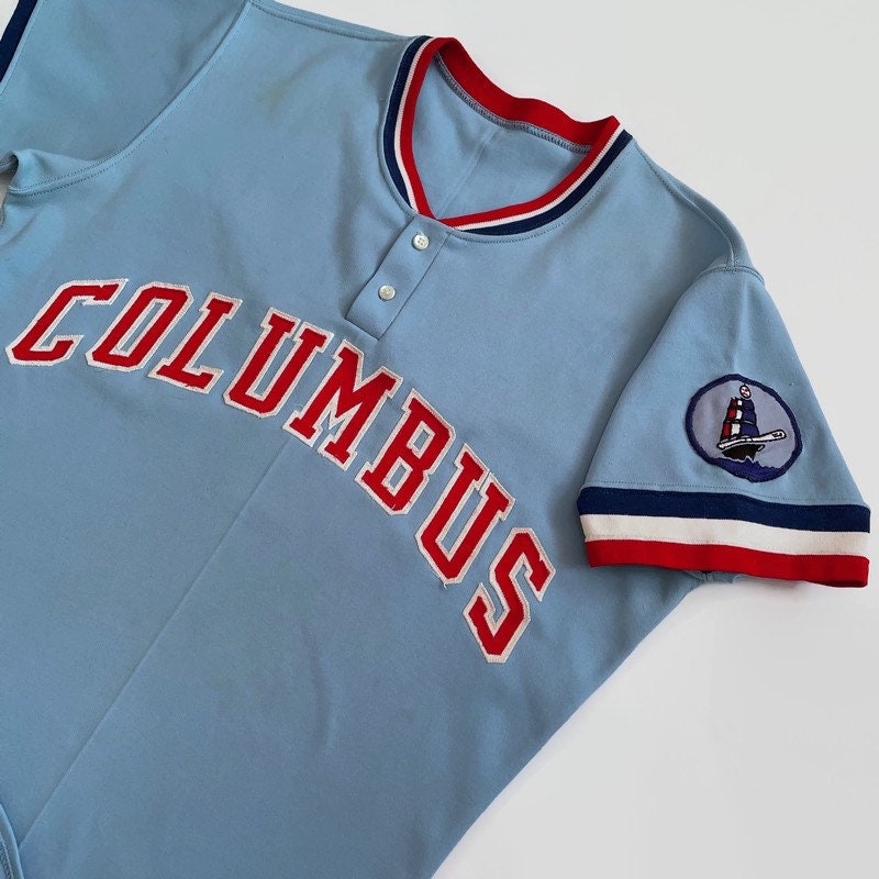 Columbus Clippers Retro Royal Pinstripe #22 Authentic Jersey