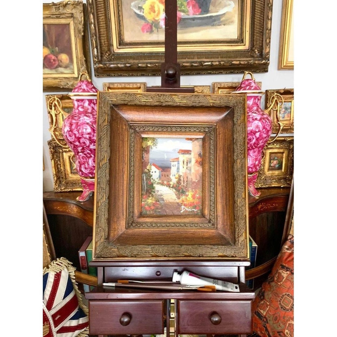 Art Beautiful Original Authenticated Art Painting of City Scenery on