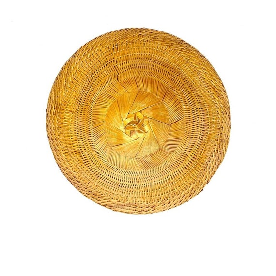 Oriental Woven Whicker Hat for Home Decor - image 2
