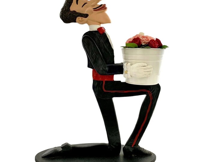 Butler Card Stand Butler Statue Large Serving Stand Holder Vintage Home Party Decor - Etsy