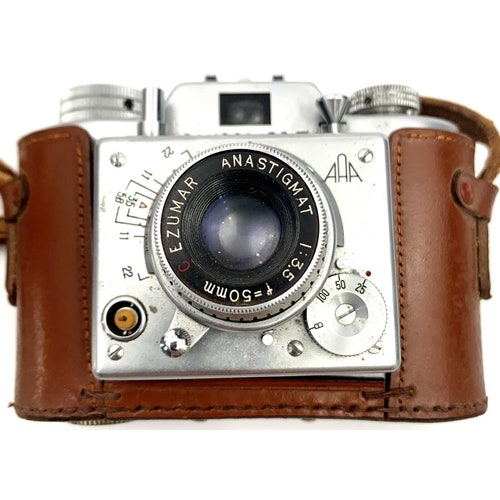 Camera Old Vintage Samoca Film Decorative Camera shops With Leather Case