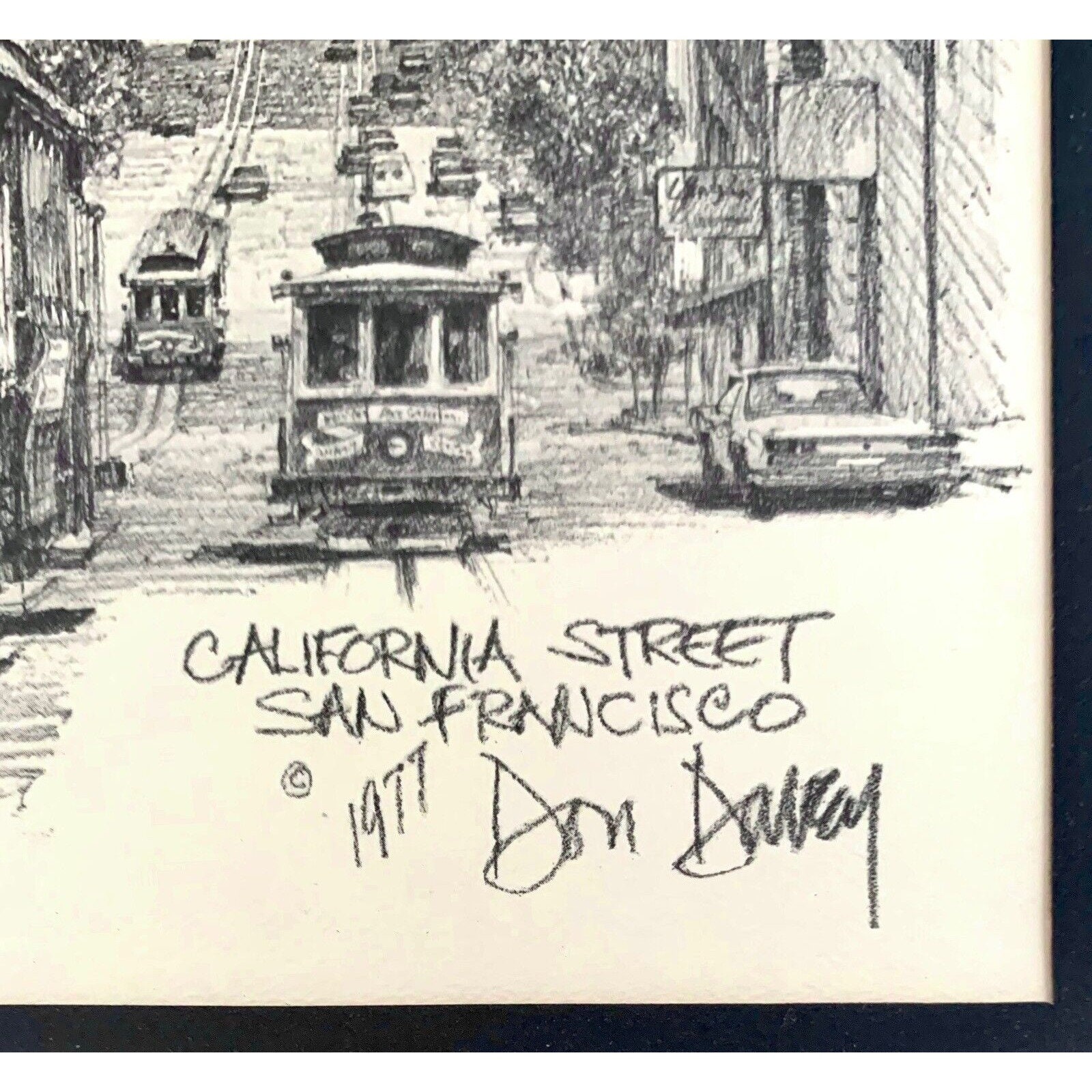 San Francisco Street California Print Signed Don Davey