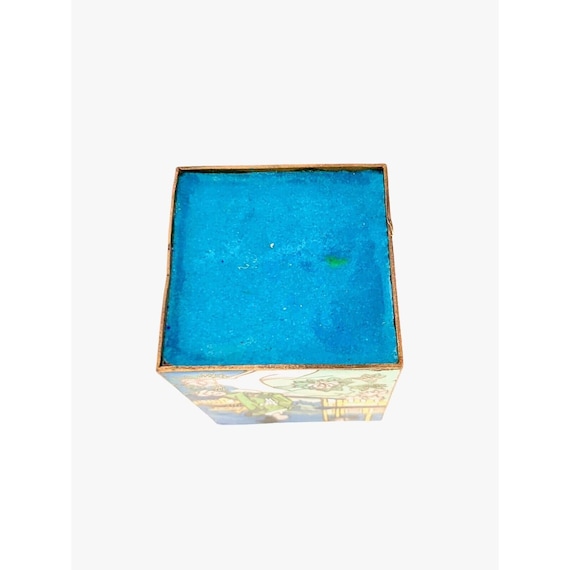 Trinket Box Oriental Cloisonné Enamel with Design… - image 8