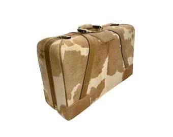 Suitcase Cowhide Luggage Bridlehide Brand Vintage Western Gift