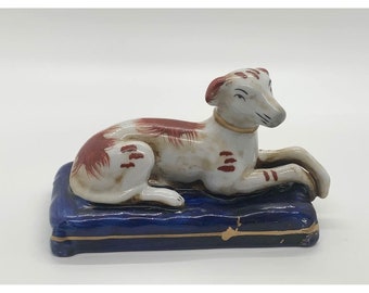 Cute Vintage Staffordshire reproduction  Dog Statue