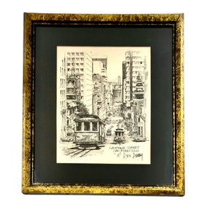 Don Davey 「California St San Francisco」 Don Davey Signed Art Print California Street San Francisco 5