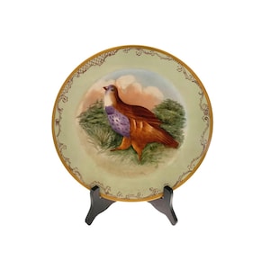 Plate Limoges France Porcelain with Hand-Painted Bird Design French Vintage Gift Decor