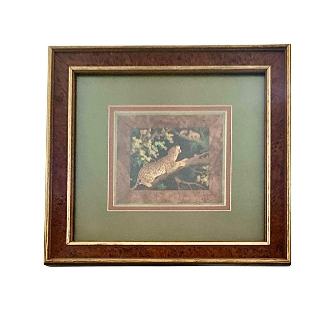 Leopard Hunting Print Cheetah Art Framed Vintage Wildlife Decor - Etsy