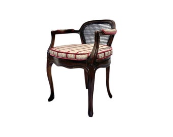 Chair with Cane Back Custom Upolstered Armchair Vintage French Style
