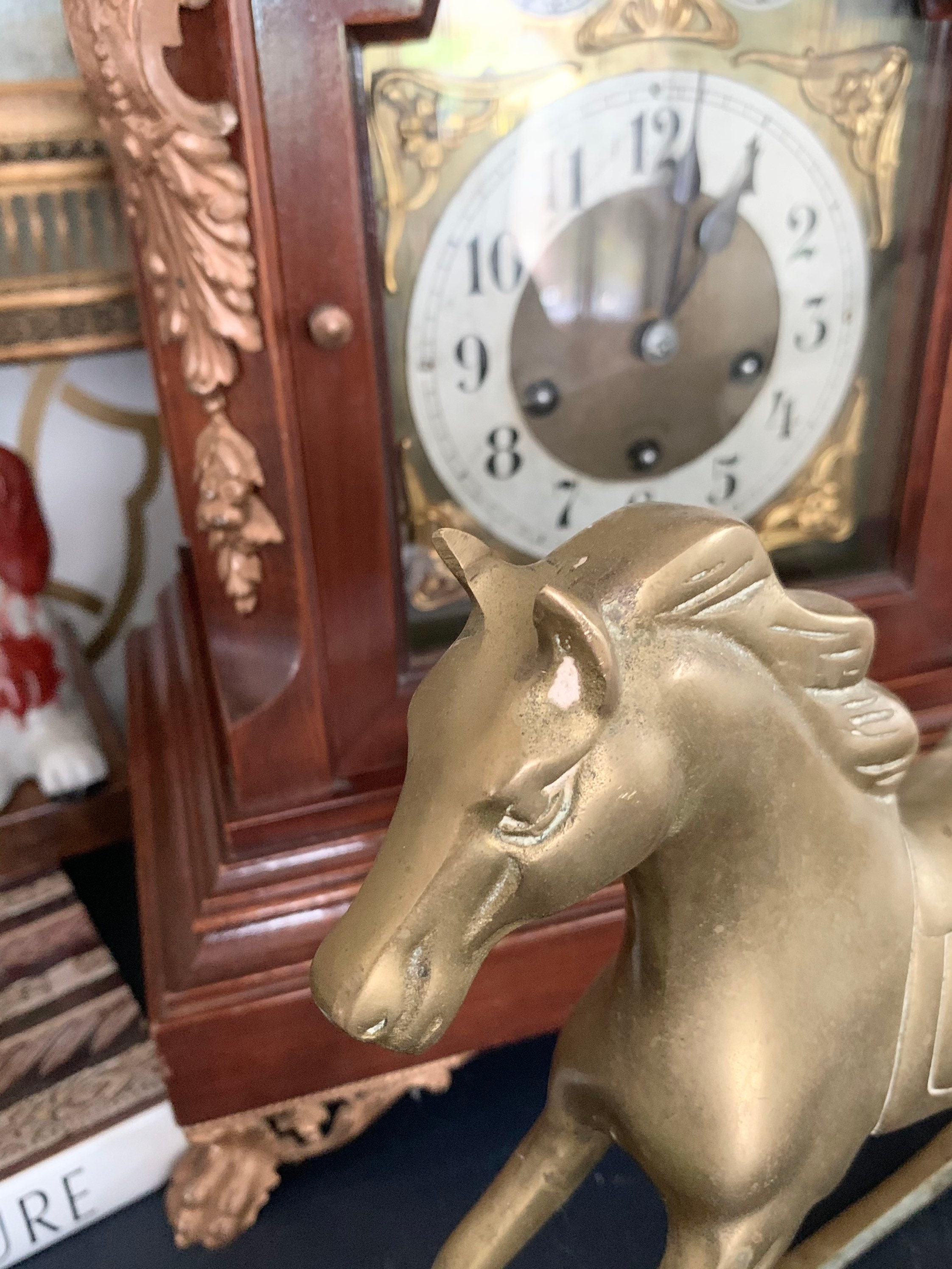 Vintage Large Brass Rocking Horse Beautiful For Home Decor Etsy