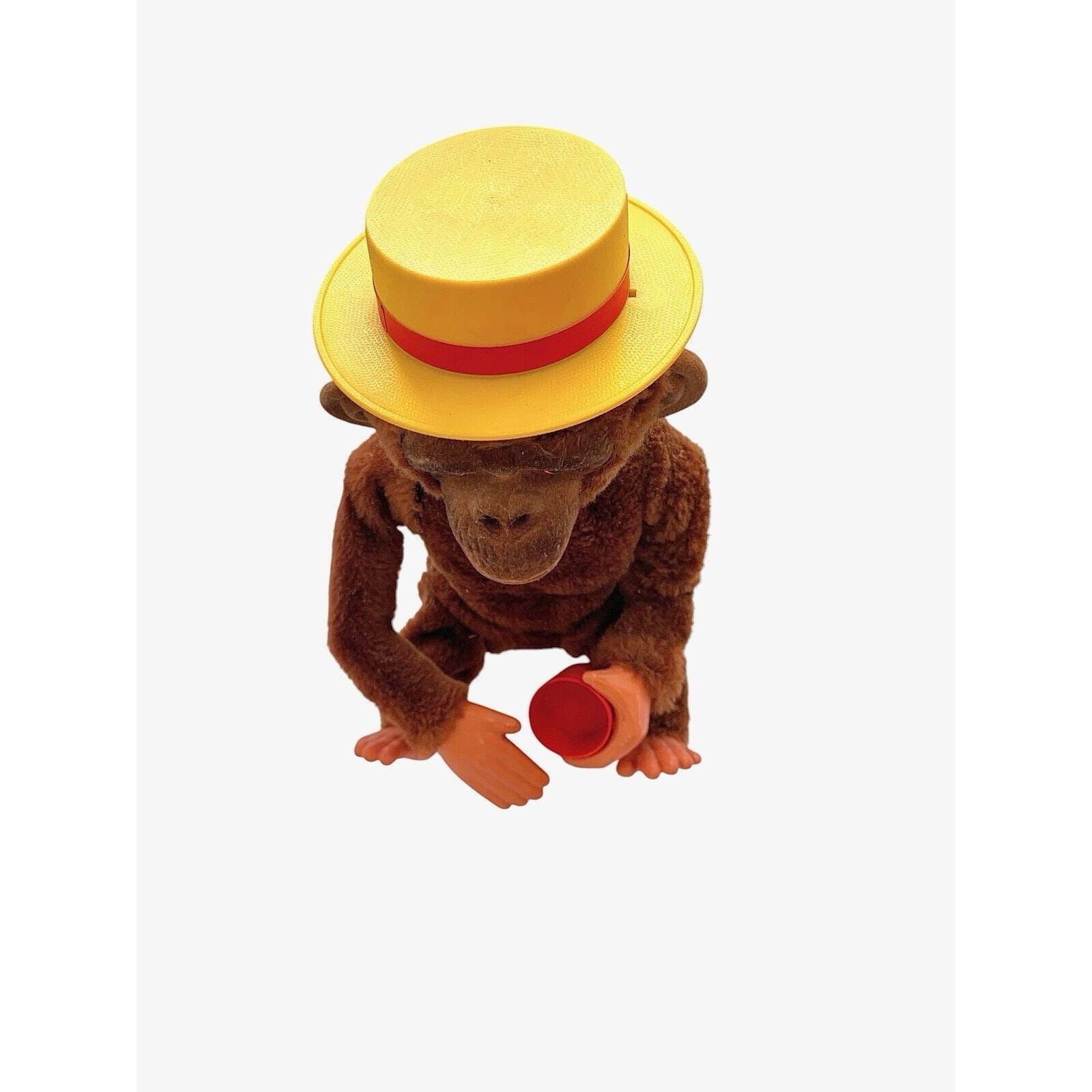 Monkey Toy Lucky Seven Mechanical Throwing Dice Japan Vintage