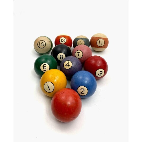 Vintage Pool Balls Etsy