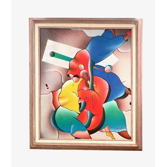 J. Kendall Signed Expressionist Abstract Contemporary Painting