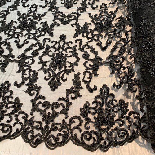 Tissu Dentelle Mesh à Pois Blush/noir - Vendu Au Mètre, Neuf, Parfait Pour La Couture Créative